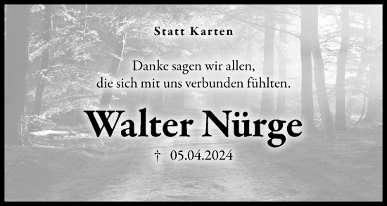 Anzeige von Walter Nürge von 4401